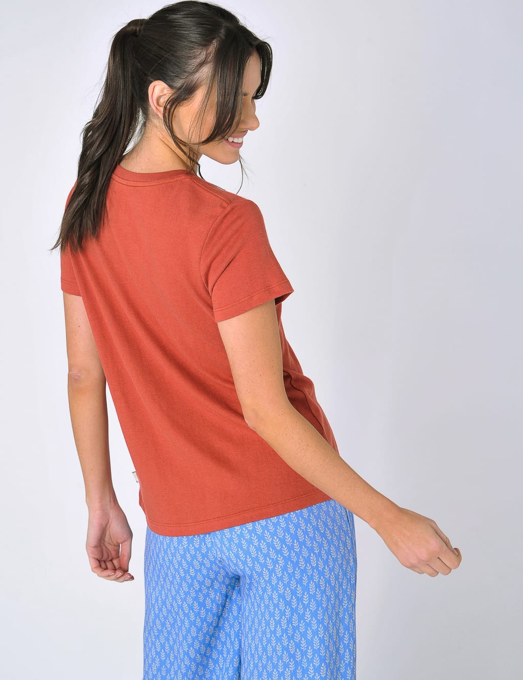Cotton Blend T-Shirt with Linen image 3