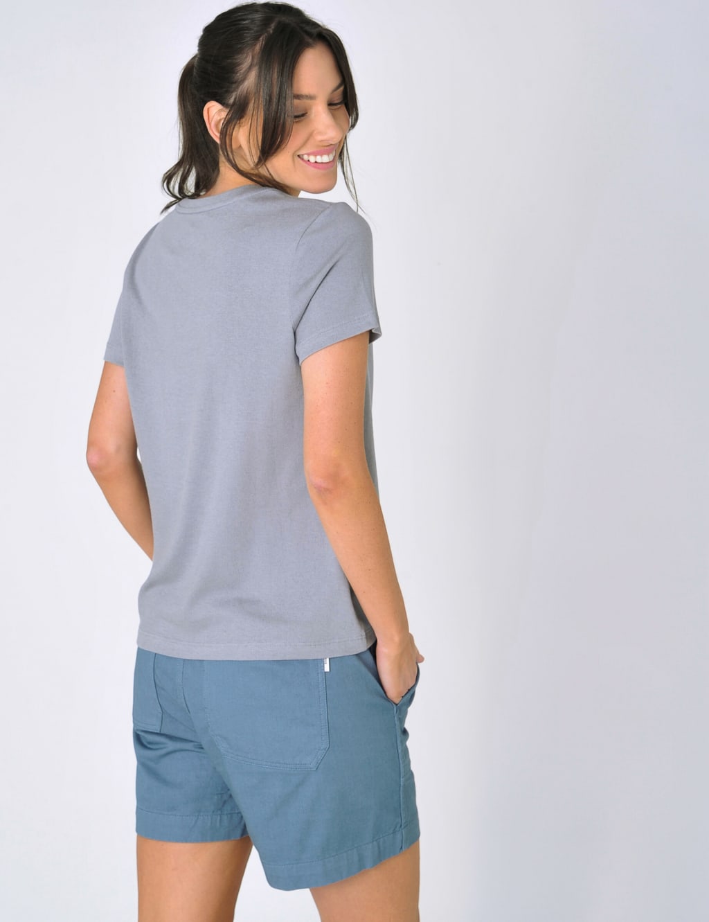 Cotton Blend T-Shirt with Linen image 2