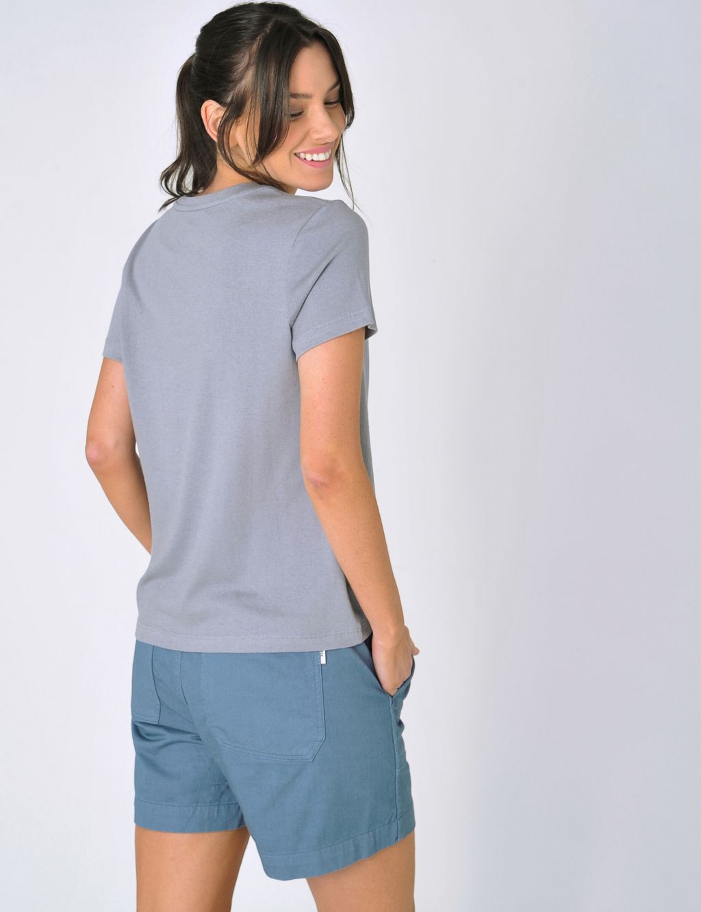 Cotton Blend T-Shirt with Linen image 3