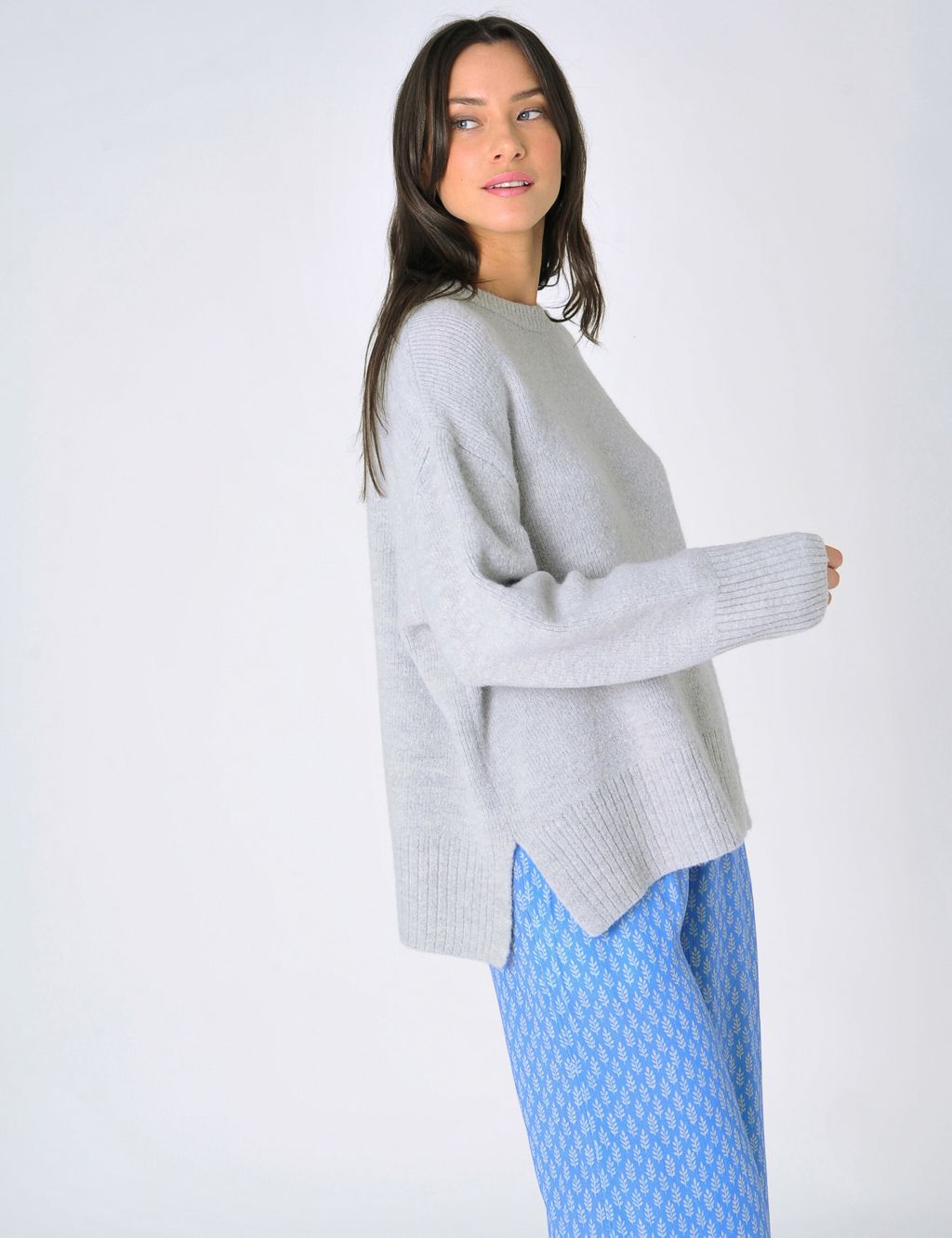 Crew Neck Relaxed Jumper with Wool image 1