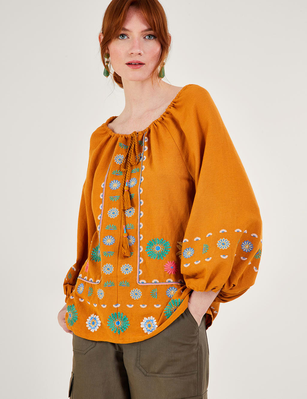 Cotton Blend Embroidered Tunic image 1