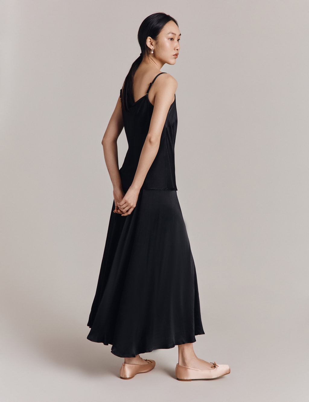 Satin Midaxi Slip Skirt