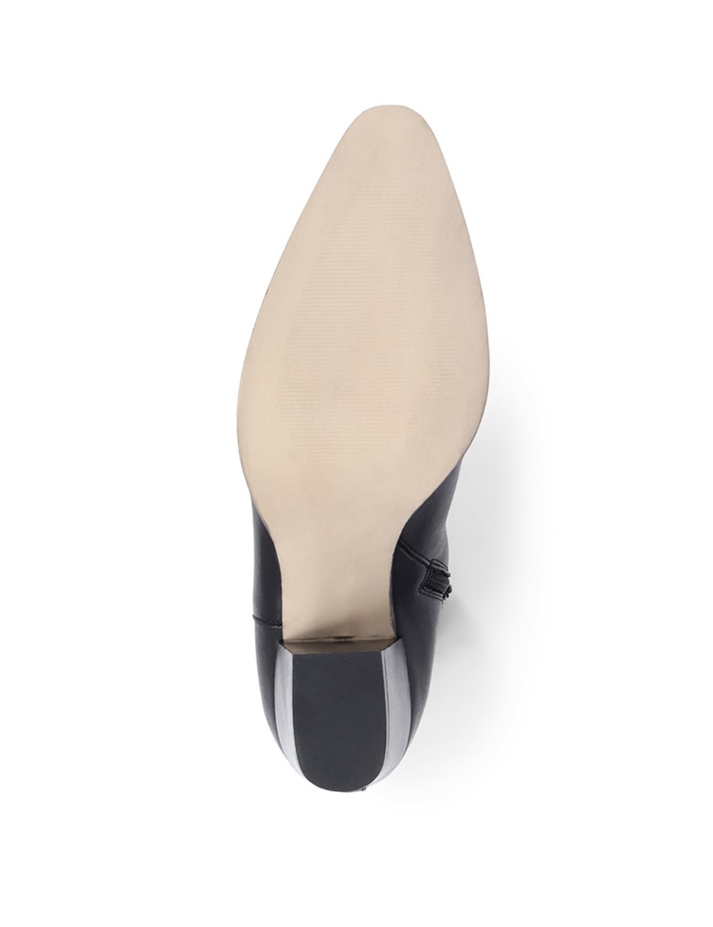 Leather Block Heel Pointed Ankle Boots image 6