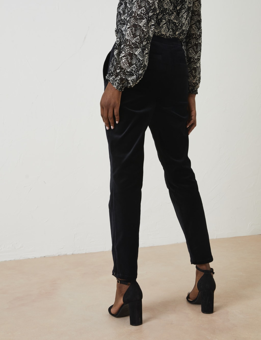 Velvet Slim Fit Trousers image 4