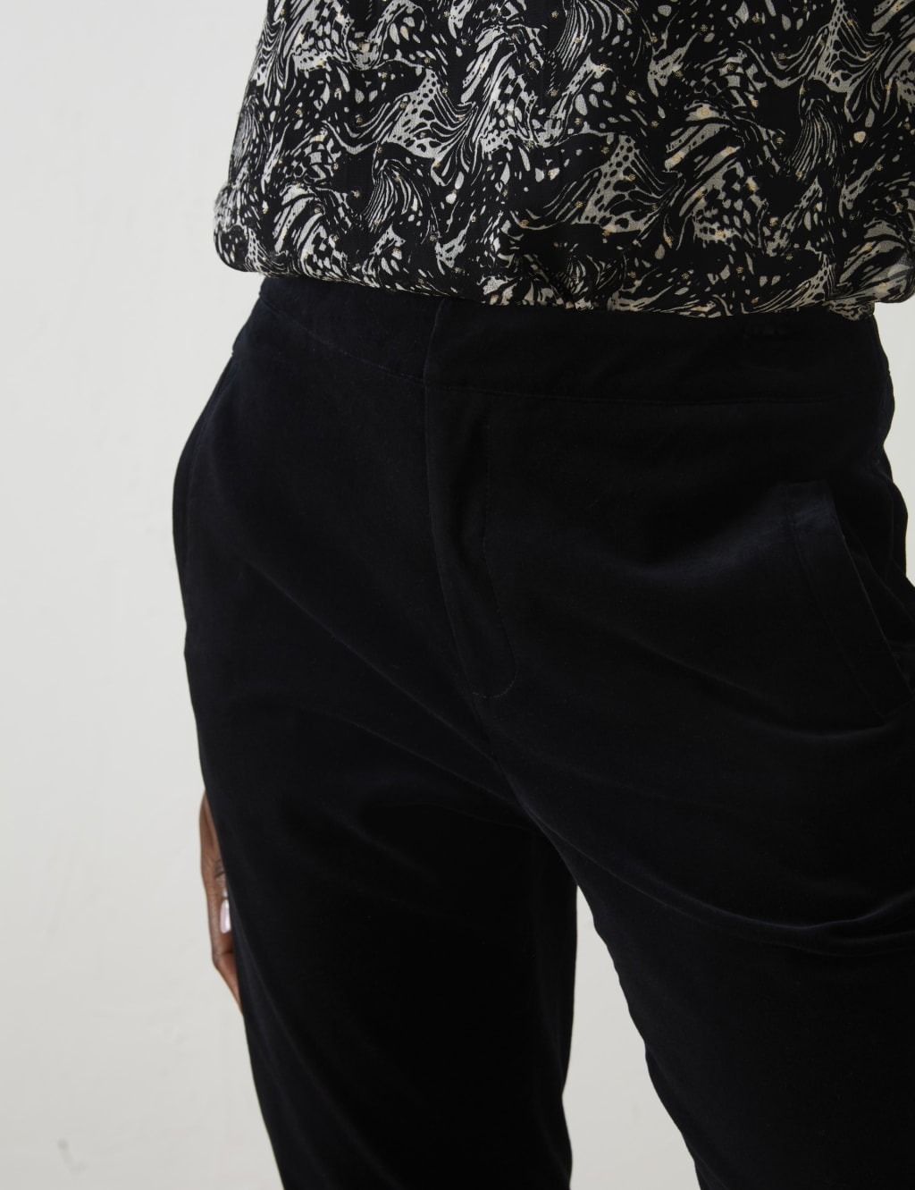Velvet Slim Fit Trousers image 5