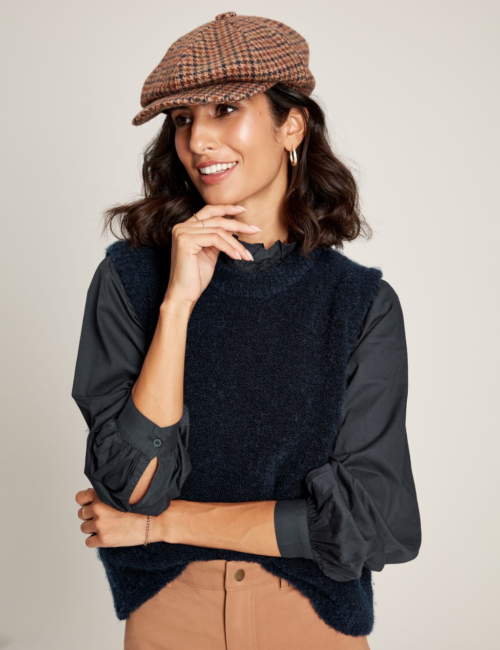 Pure Cotton Frill Neck Blouse image 5