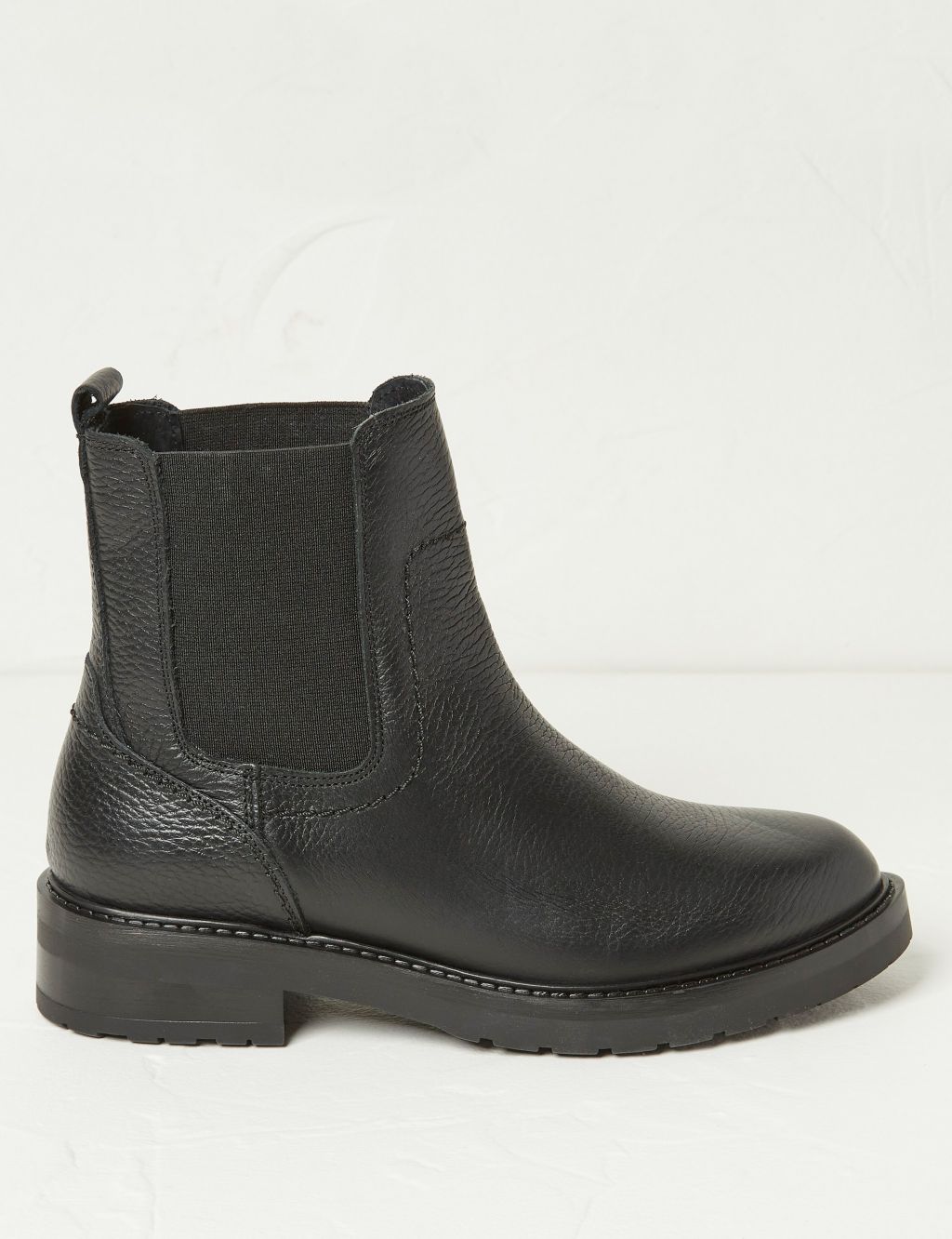 Leather Chelsea Block Heel Boots image 1