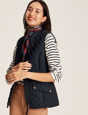 Joules Women's Quilted Gilet - 10 - Navy, Navy
