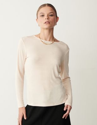 Finery London Womens Round Neck Top - 12 - Ivory, Ivory