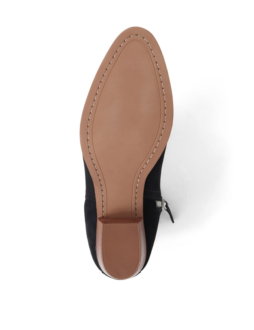 Suede Block Heel Round Toe Ankle Boots image 6