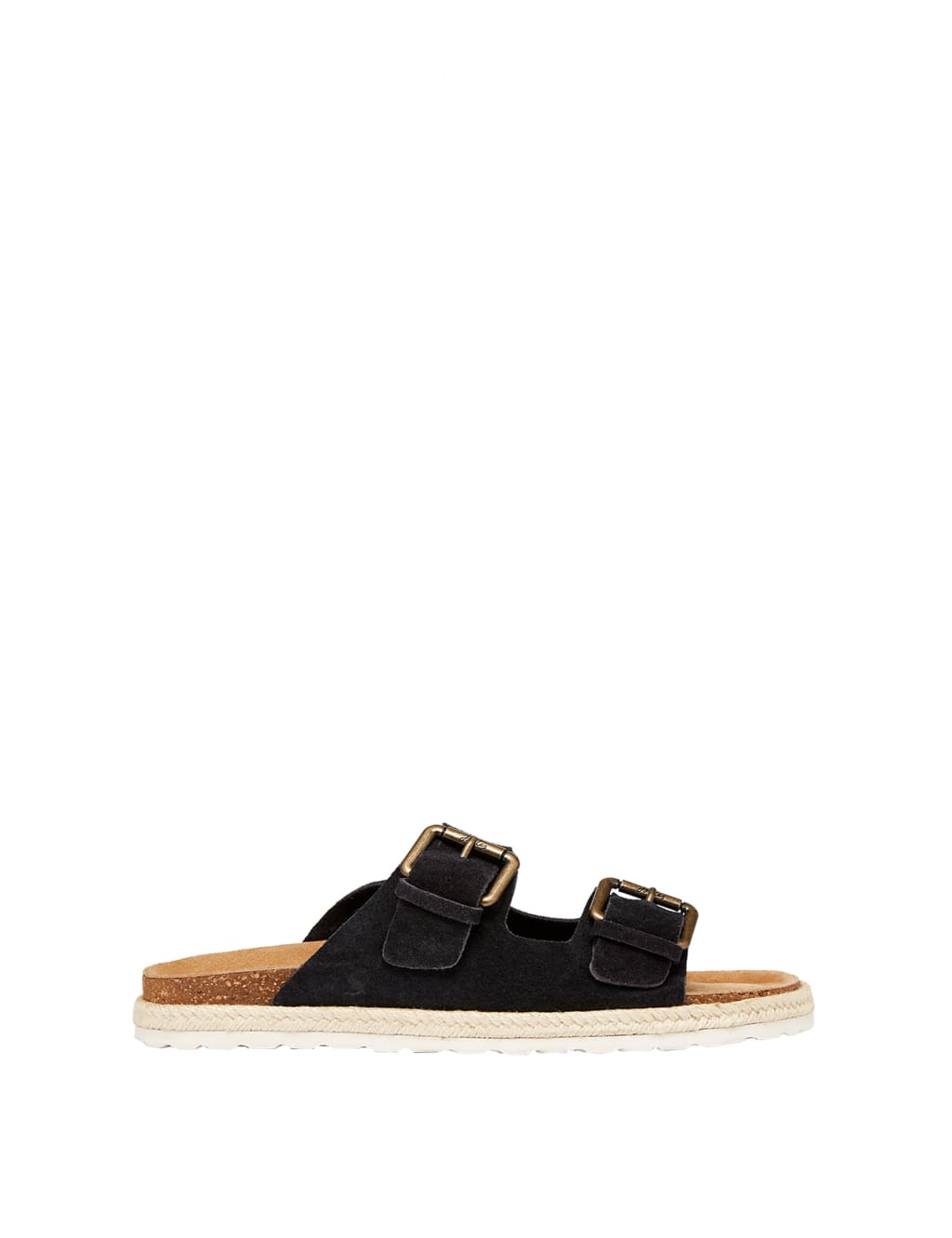 Suede Buckle Sliders image 1