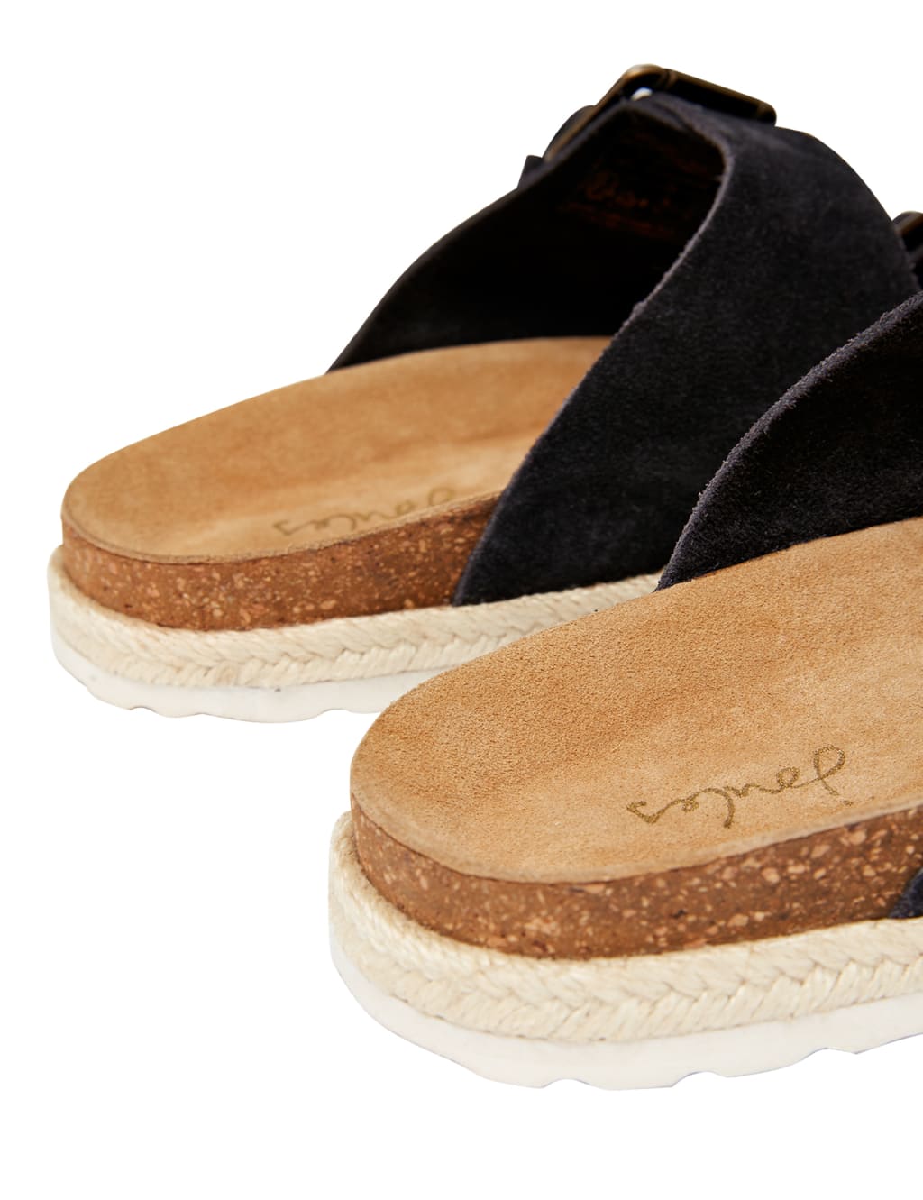 Suede Buckle Sliders image 5