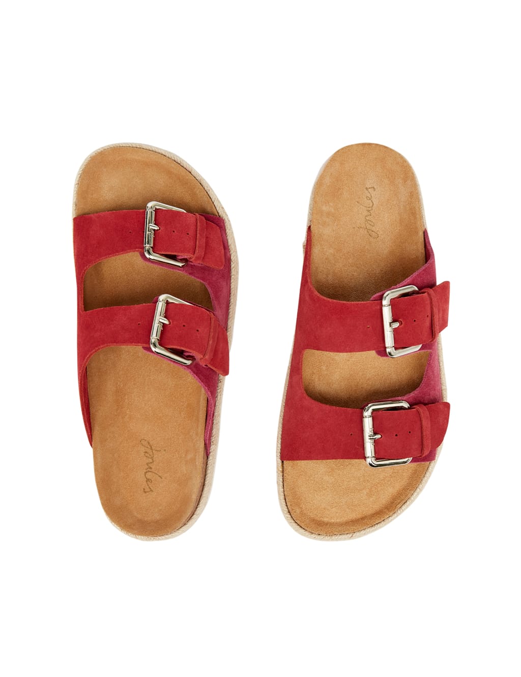 Suede Buckle Flat Sliders image 3