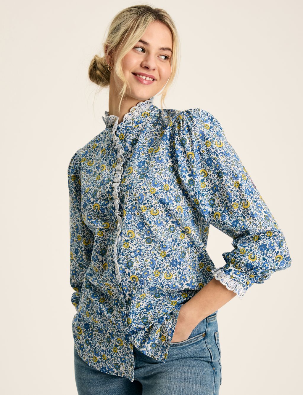 Pure Cotton Ditsy Floral Top