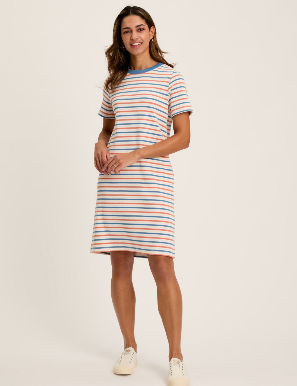 Pure Cotton Striped Mini T-shirt Dress