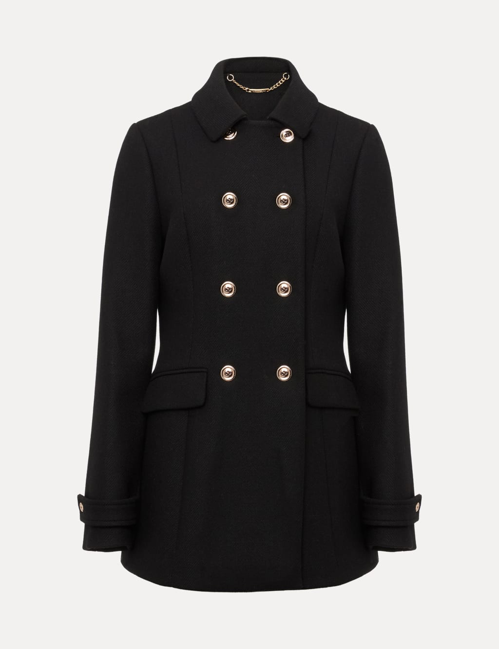 Wool Blend Double Breasted Pea Coat image 2