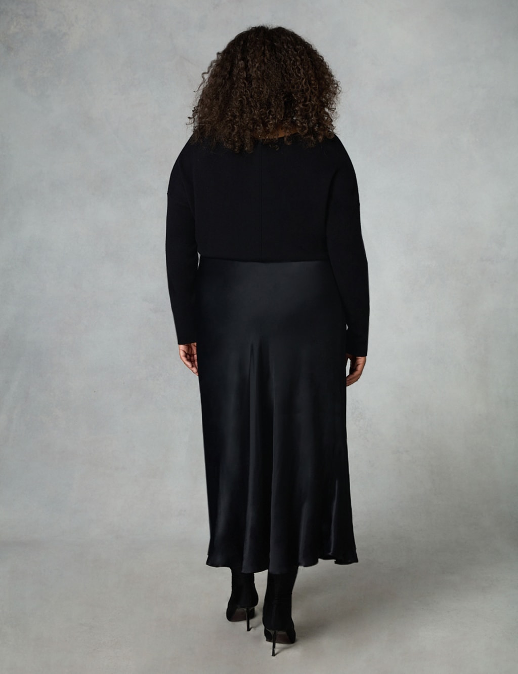 Satin Midi Slip Skirt image 3