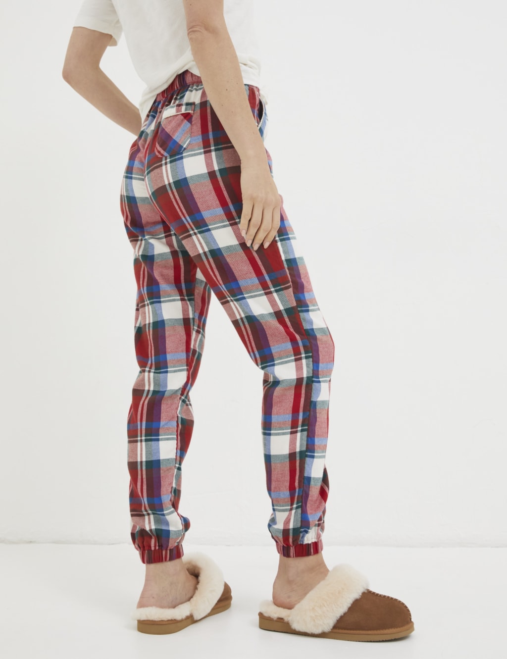 Pure Cotton Checked Pyjama Bottoms image 3