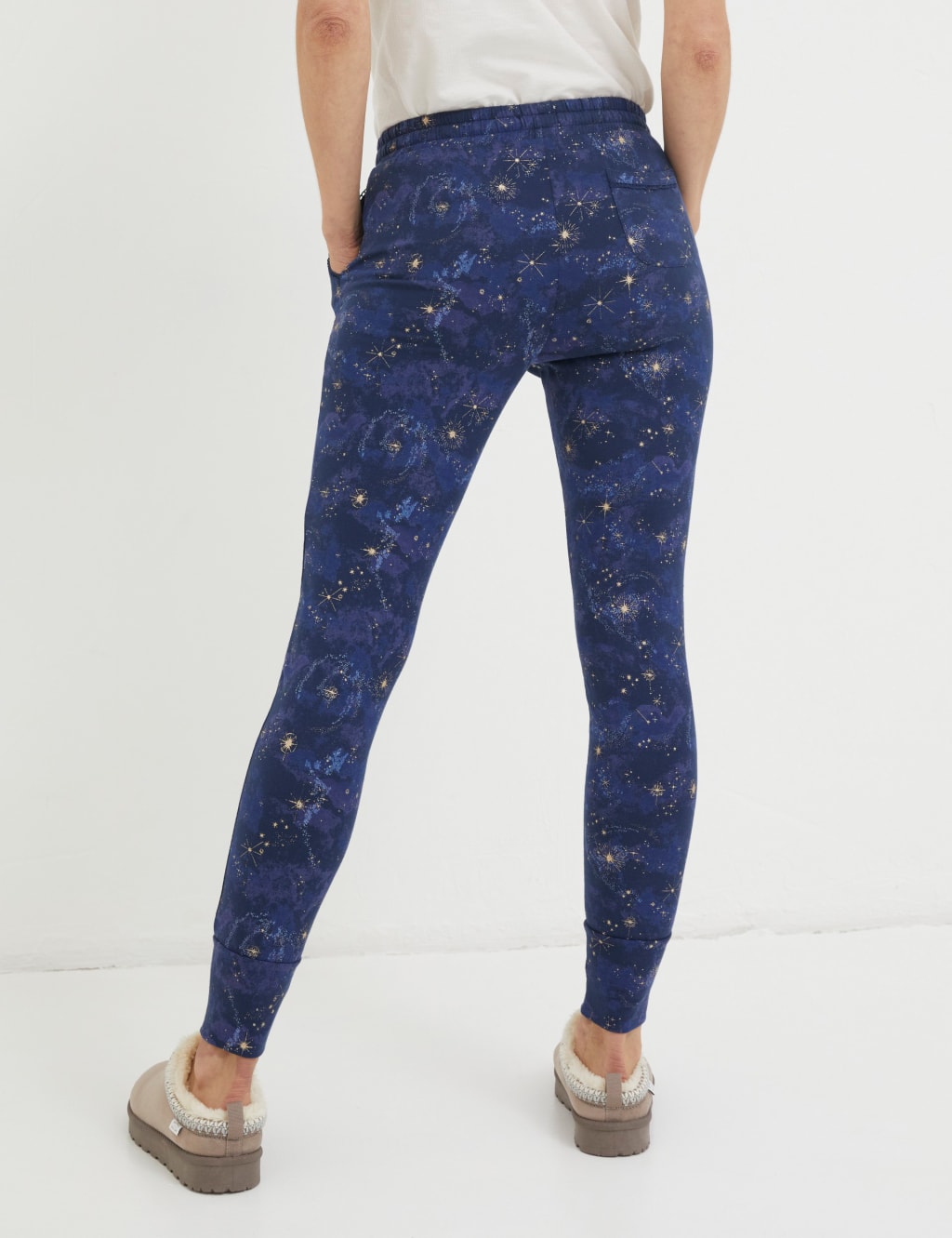 Cotton Rich Star Print Lounge Leggings image 3