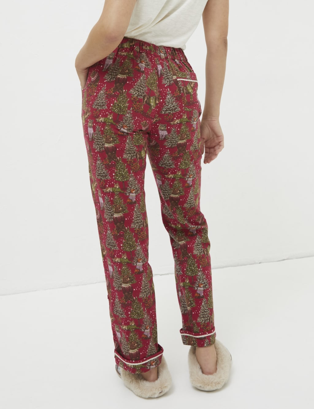 Pure Cotton Bear Print Pyjama Bottoms image 3