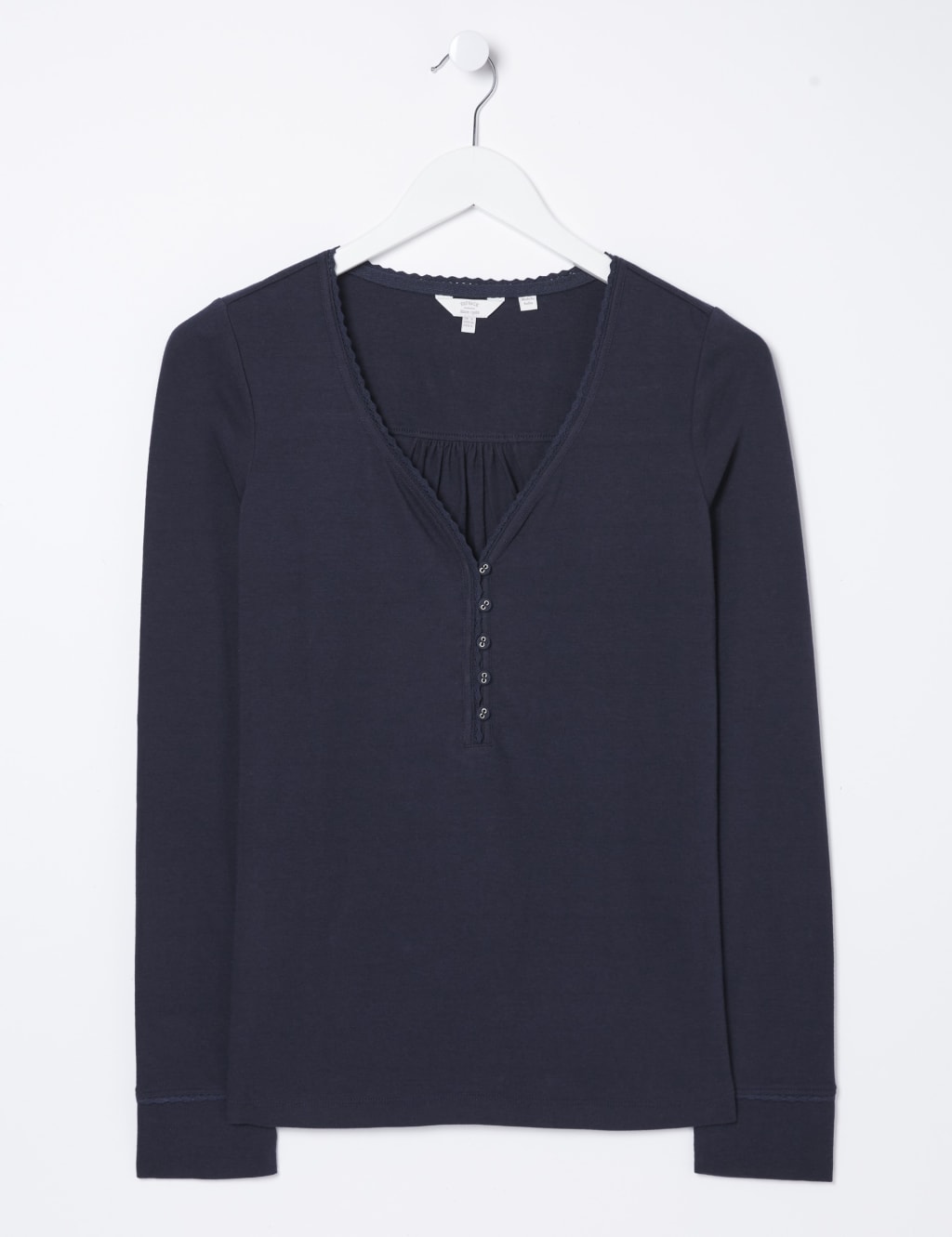 Cotton Modal Henley Pyjama Top image 2