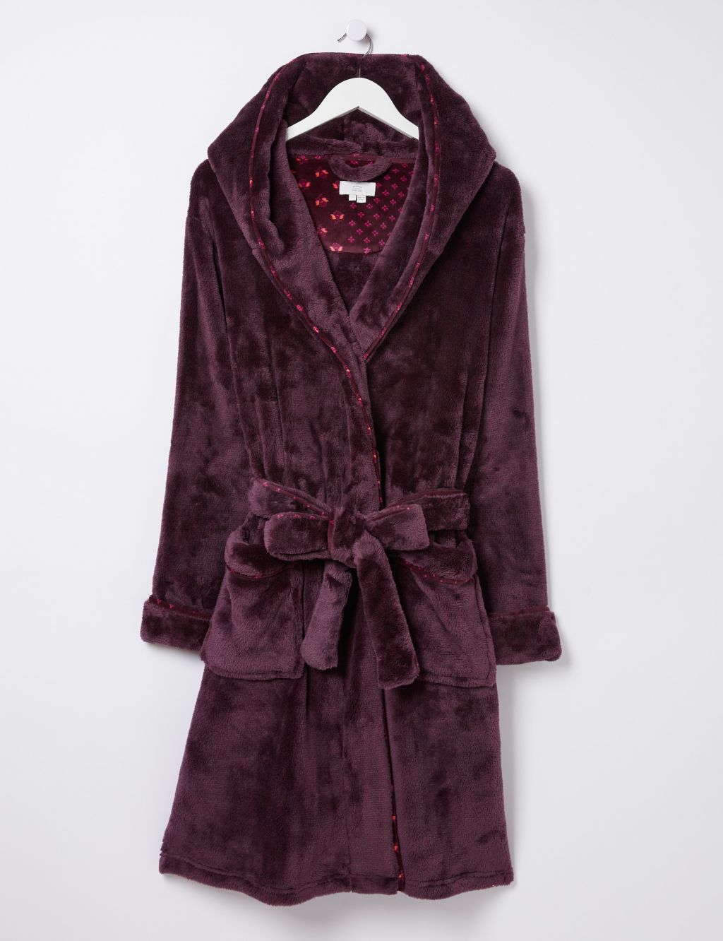 Fleece Hooded Dressing Gown image 2