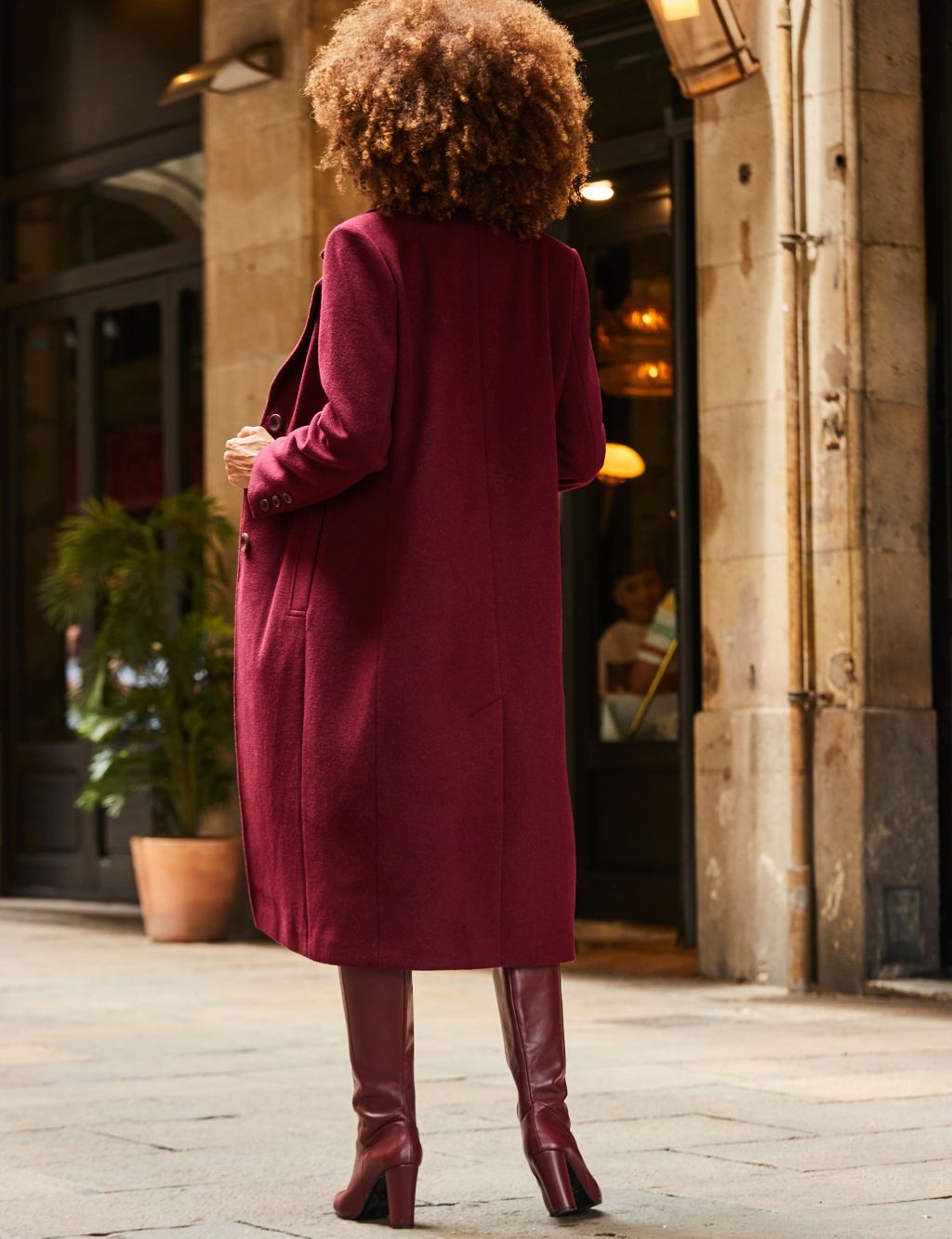 Wool Rich Longline Tailored Coat image 3