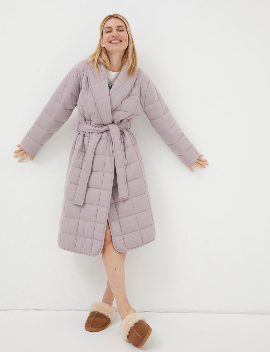 Cotton Blend Quilted Dressing Gown image 1