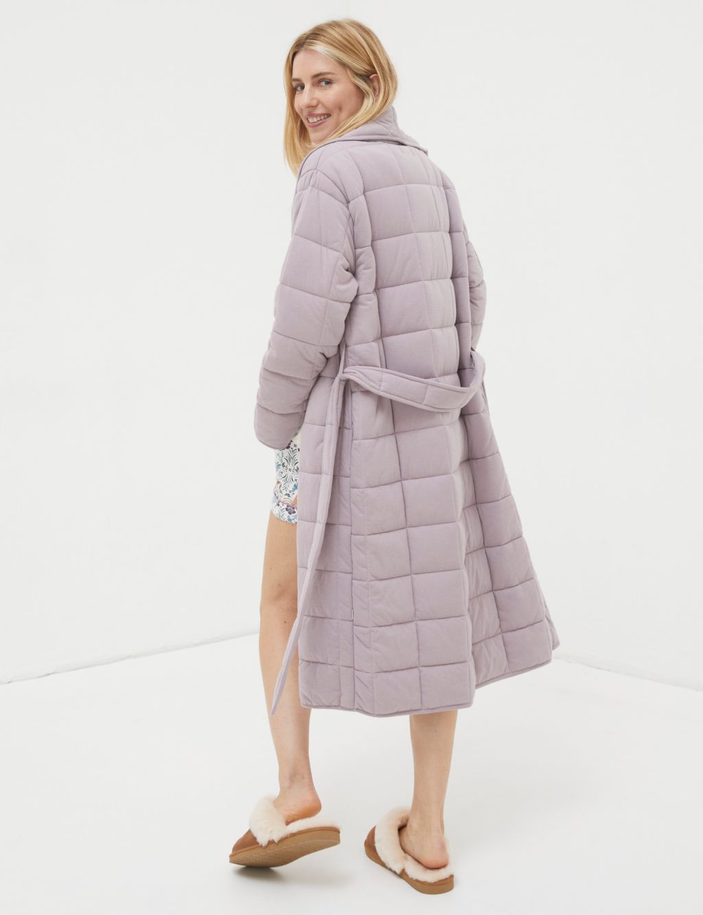 Cotton Blend Quilted Dressing Gown image 3