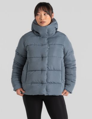 Craghoppers Womens Quilted Hooded Puffer Jacket - 16 - Blue, Blue