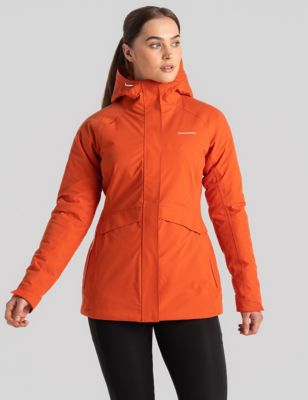 Craghoppers Womens Waisted Hooded Rain Jacket - 14 - Orange, Orange