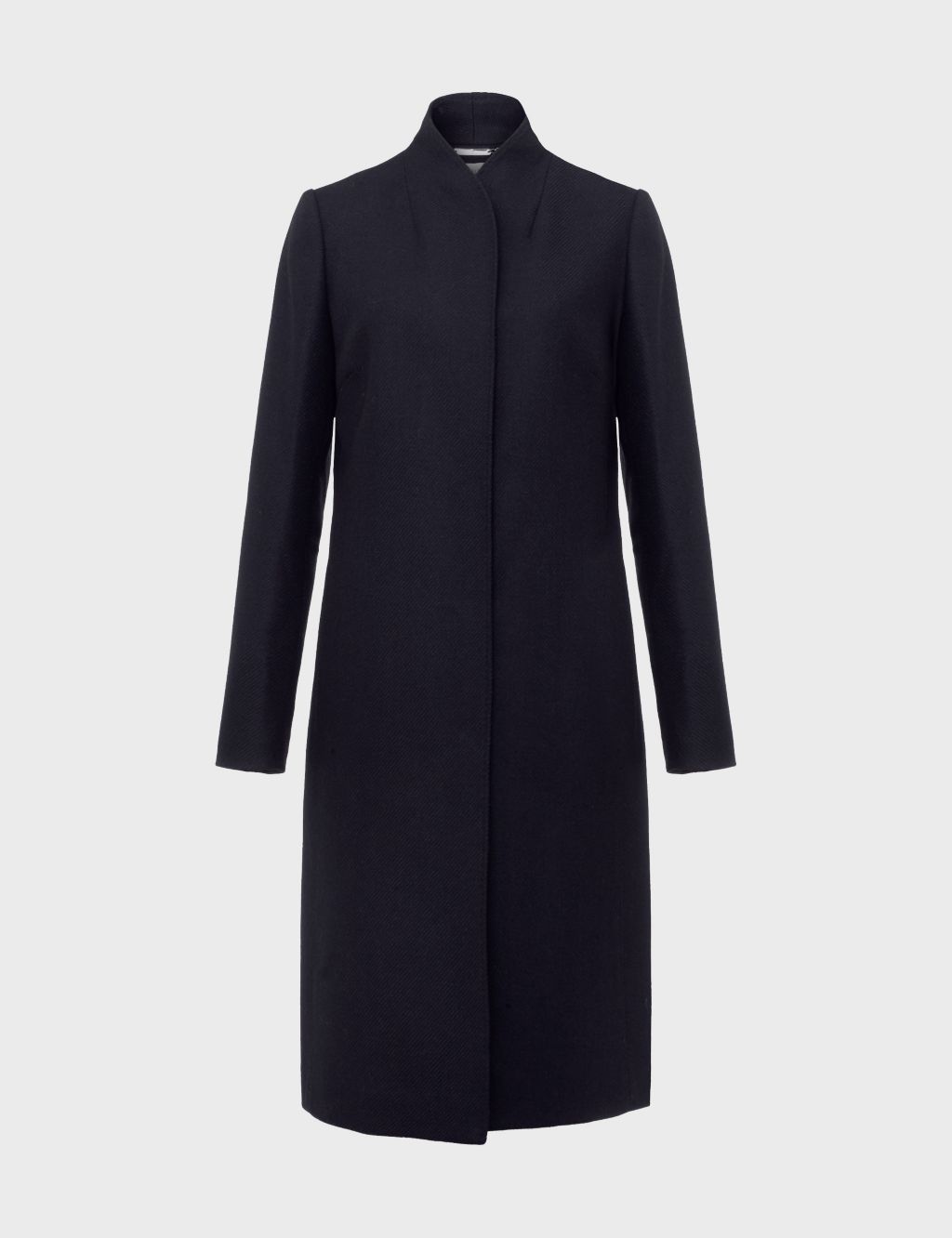 Wool Rich High Neck Tailored Coat image 2
