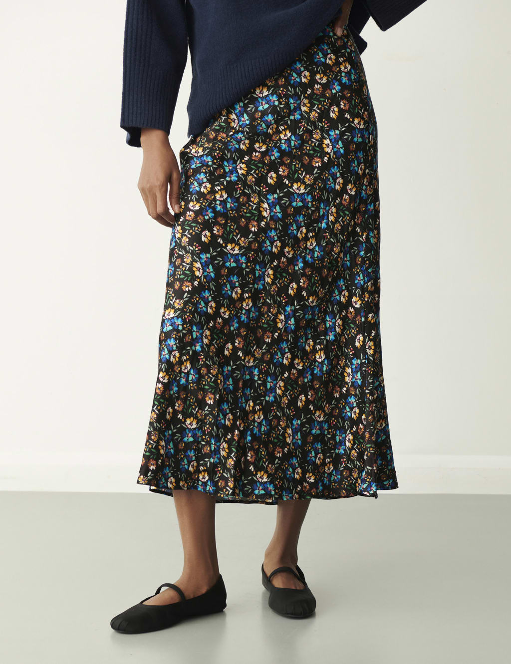 Floral Midaxi Skater Skirt image 4