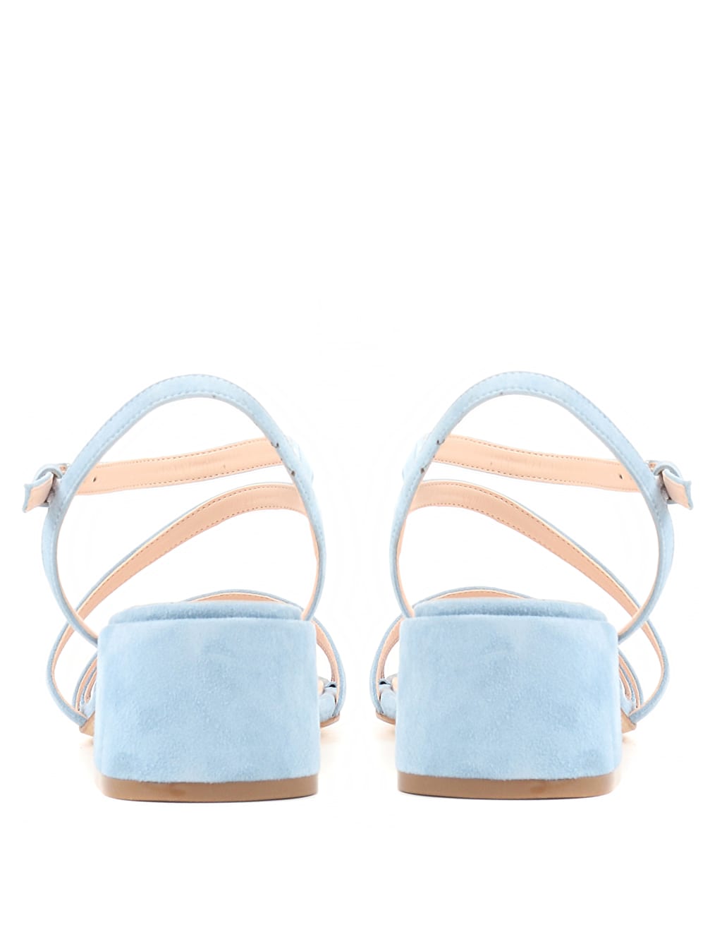 Suede Ankle Strap Block Heel Sandals image 5