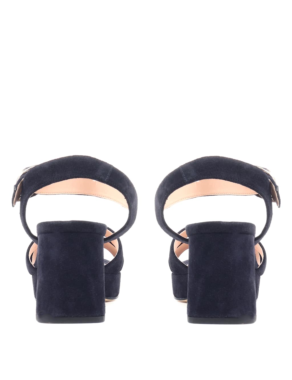 Suede Ankle Strap Block Heel Sandals image 5