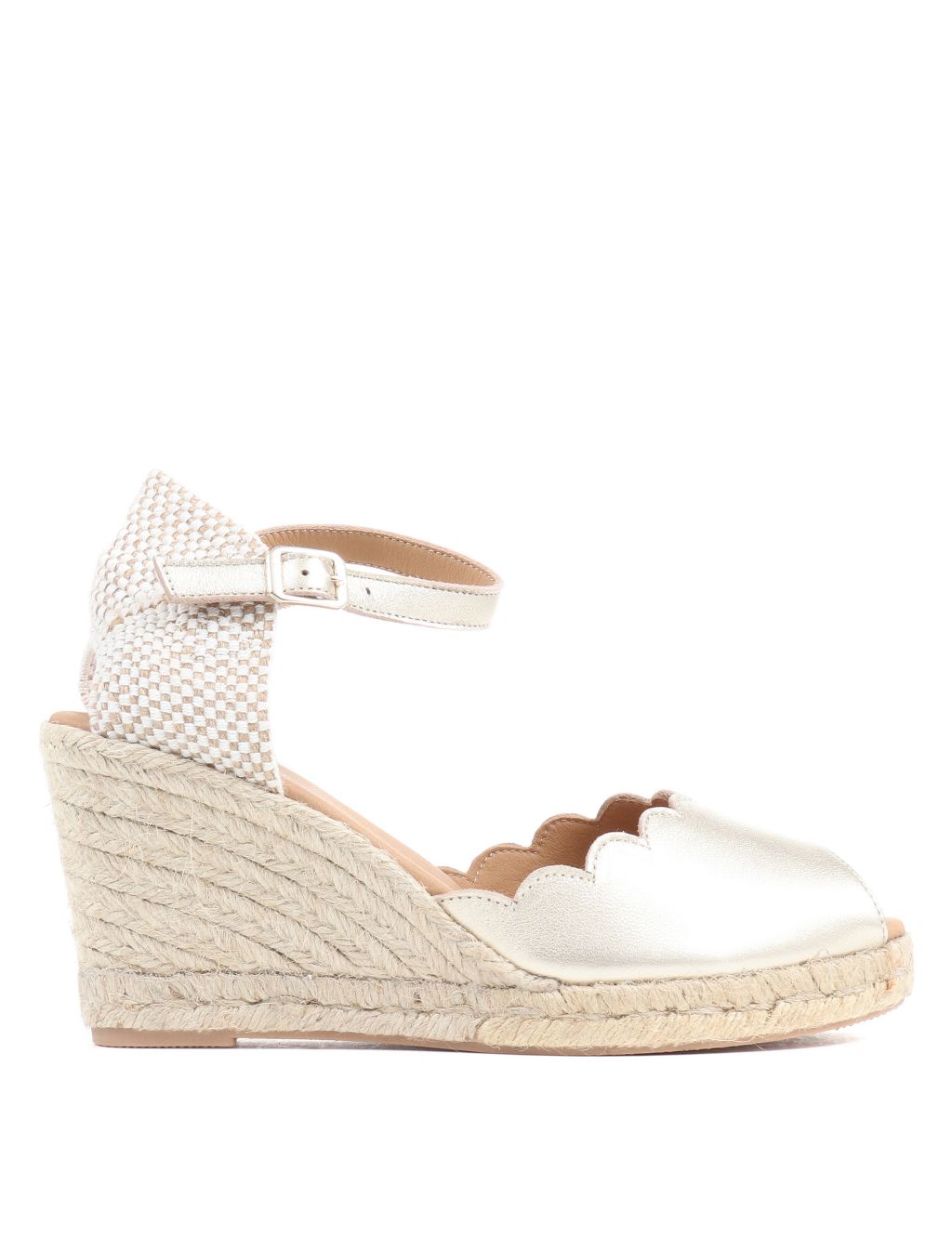 Leather Ankle Strap Wedge Espadrilles image 4