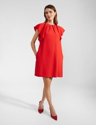 Hobbs Women's Mini Shift Dress - 10 - Red, Red