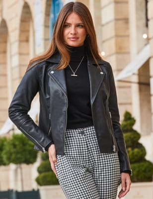 Leather Biker Jacket | SOSANDAR | M&S