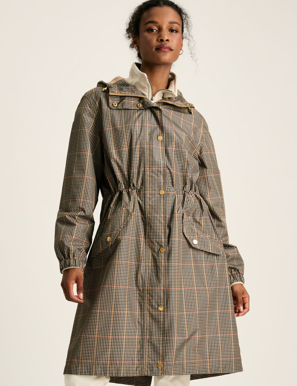 Waterproof Checked Lightweight Raincoat
