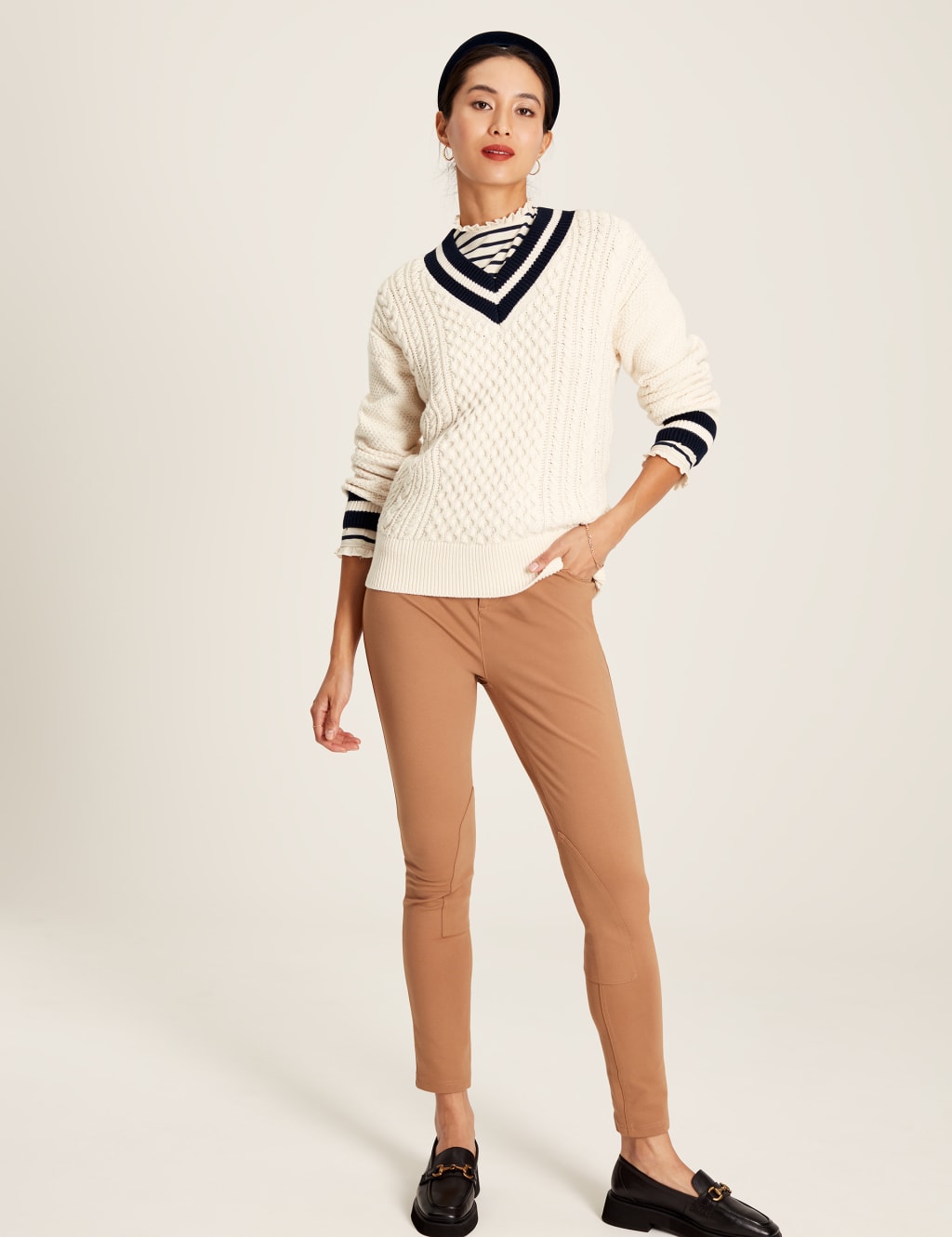Pure Cotton Textured V-Neck Relaxed Jumper image 5