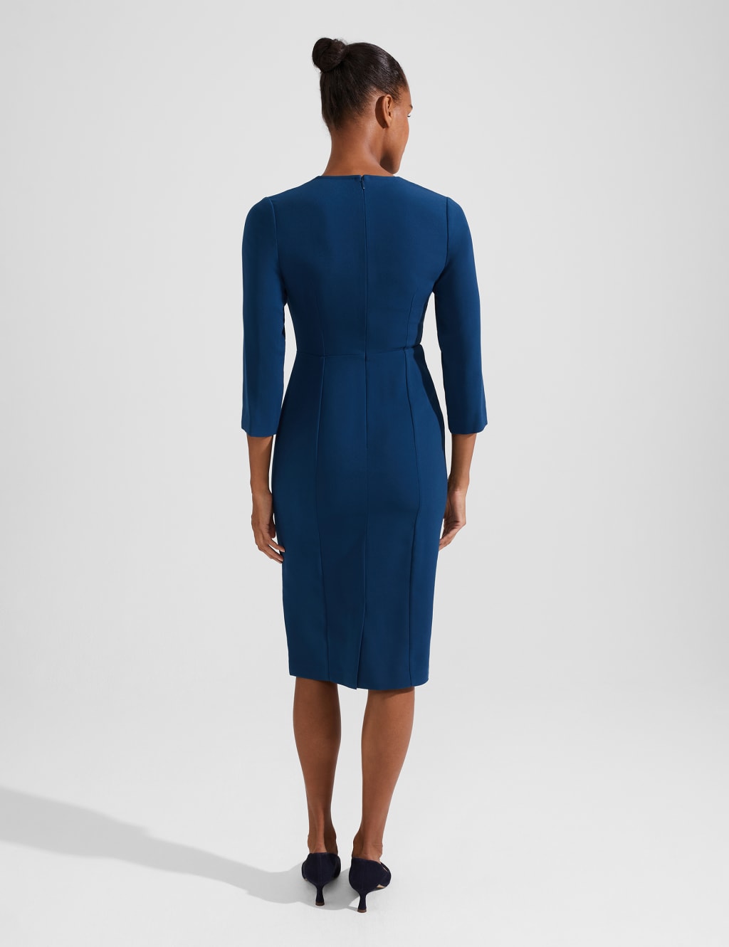 V-Neck Knee Length Wrap Dress image 5