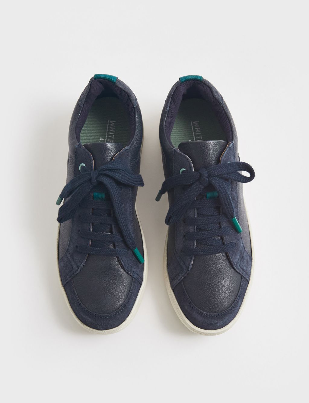 Leather Lace Up Trainers image 2