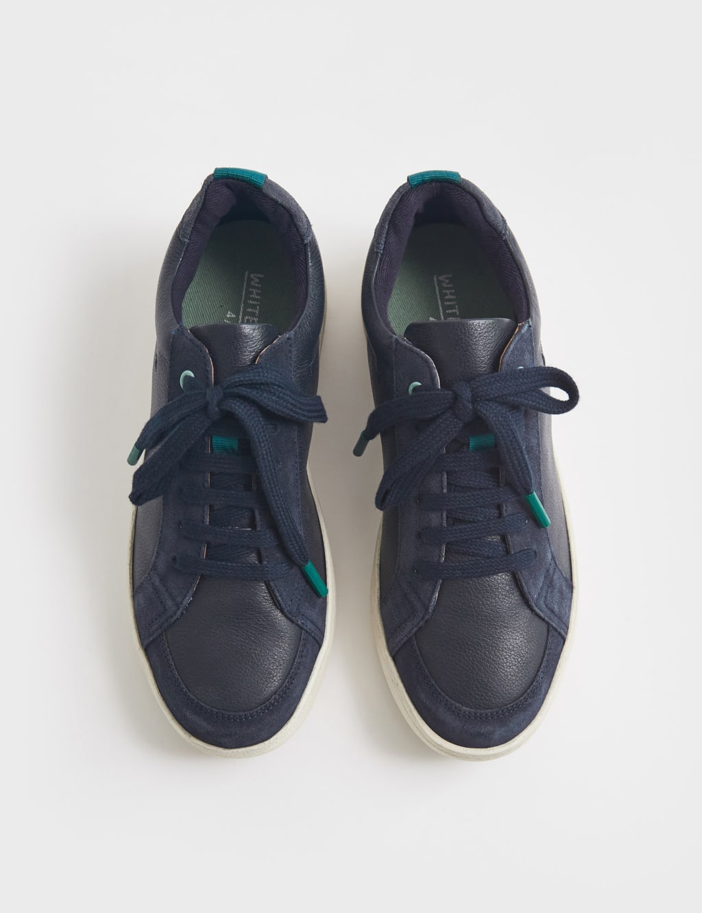 Leather Lace Up Trainers image 2