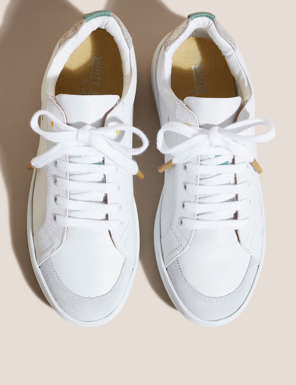 Leather Lace Up Trainers image 3