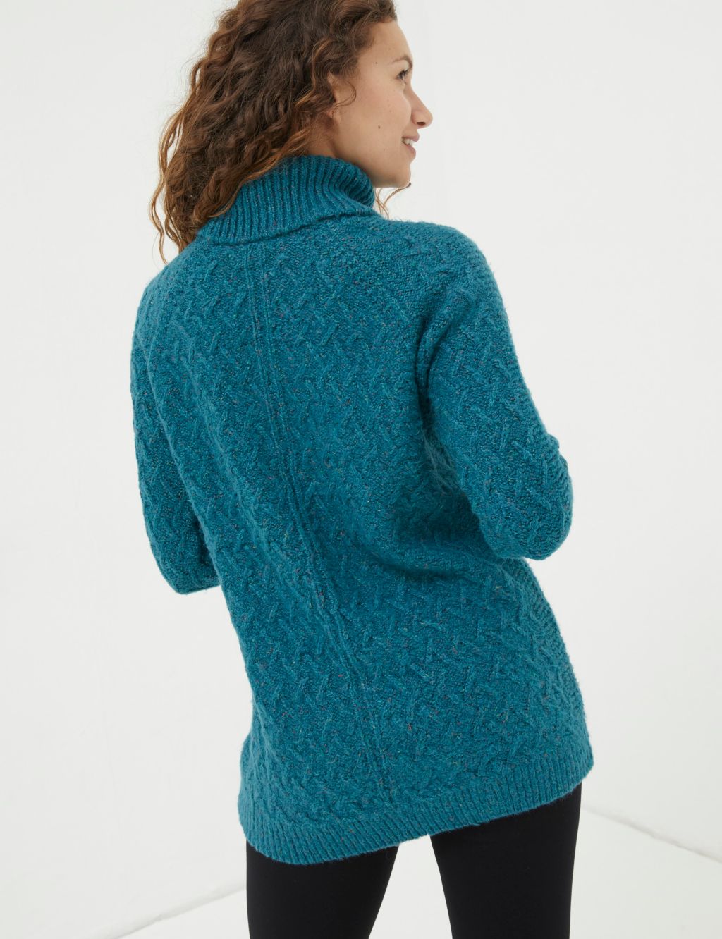 Cable Knit Roll Neck Tunic image 3