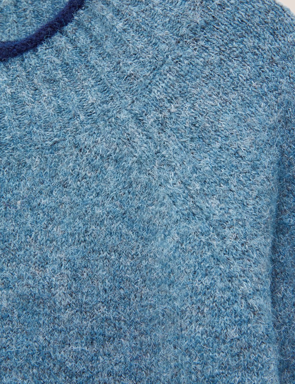 Textured Crew Neck Jumper with Wool image 7