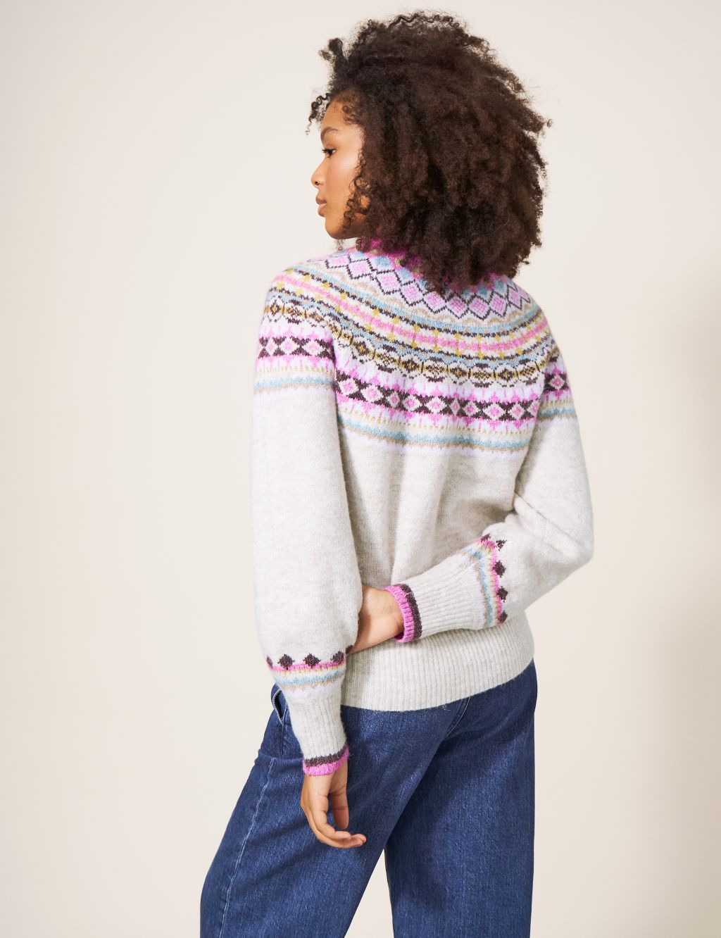 Fair Isle Crew Neck Jumper with Wool image 3