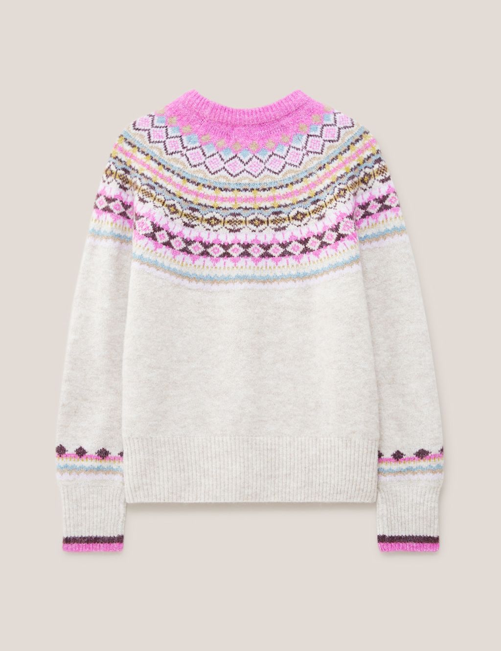 Fair Isle Crew Neck Jumper with Wool image 6