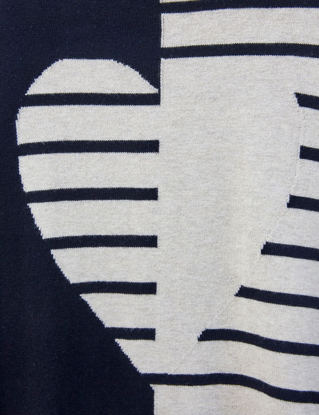Merino Wool Blend Striped Heart Jumper image 6