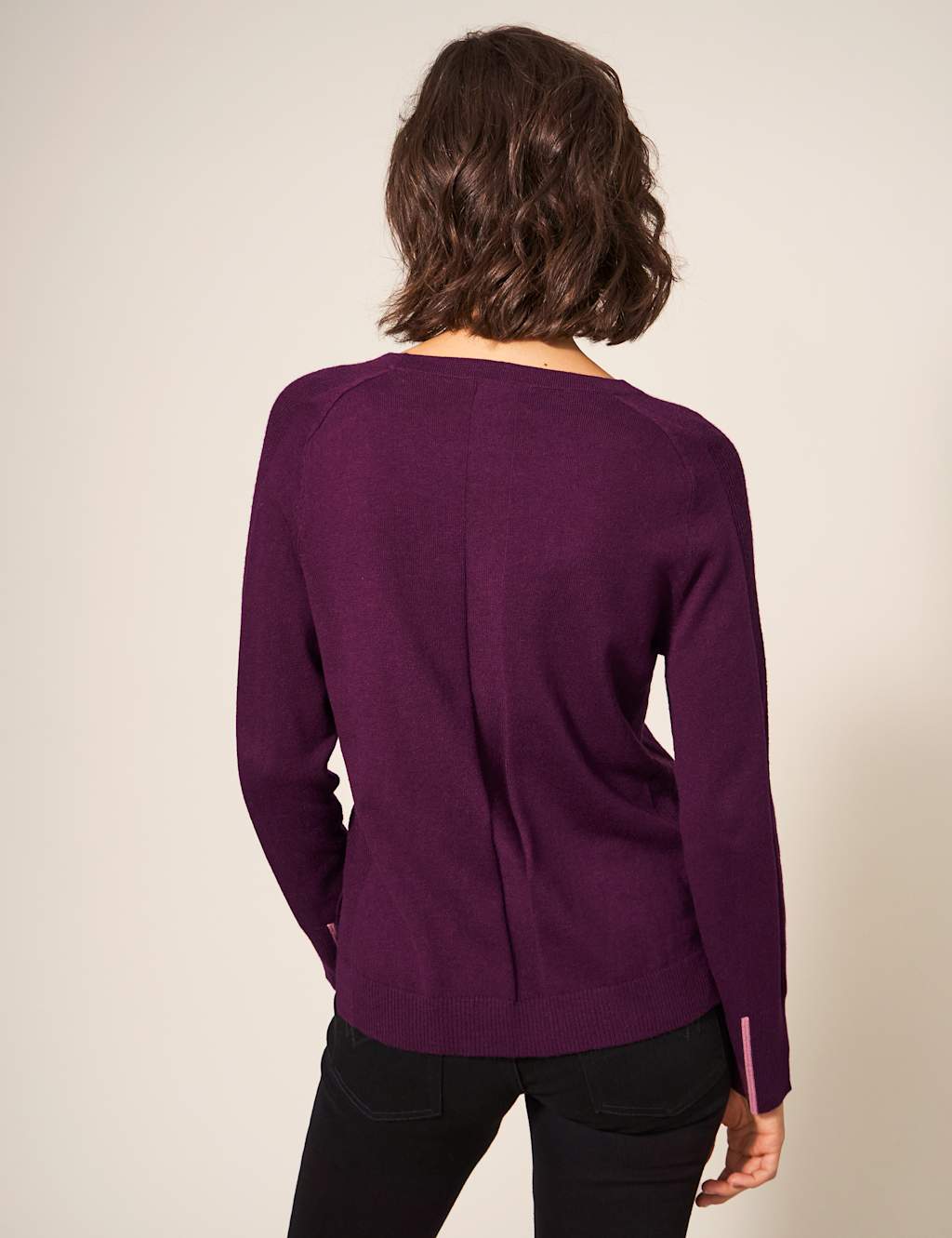 Cotton Rich Ribbed Crew Neck Jumper image 2